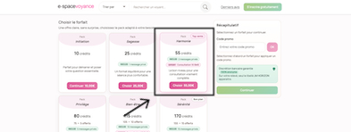 forfaits crédits voyance